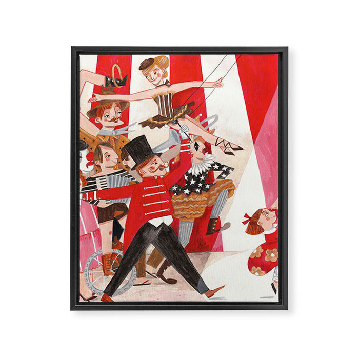 Circus in town Framed Canvas Print Gallery Image 1