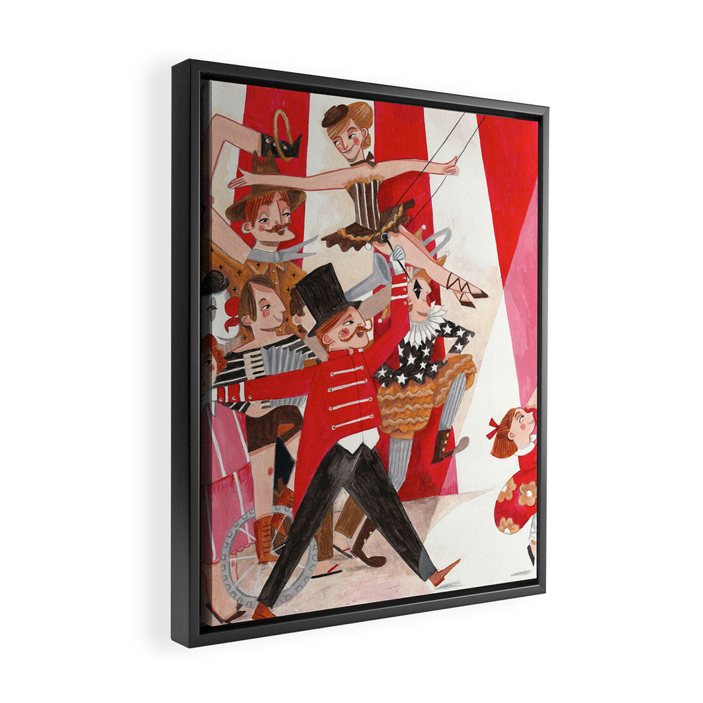 Circus in town Framed Canvas Print Gallery Image 2