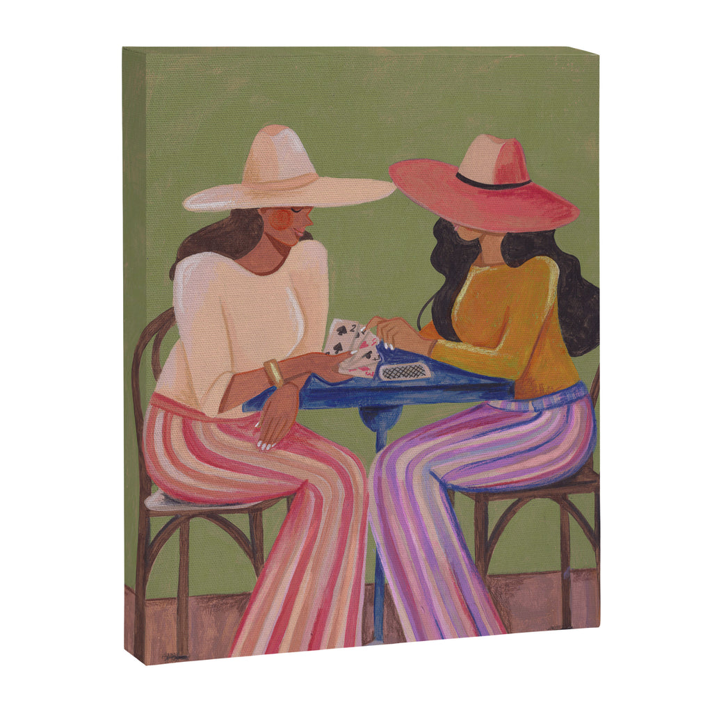 Cow girls playing cards Canvas Print Gallery Image 6