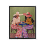 Cow girls playing cards Framed Canvas Print Gallery Image 6