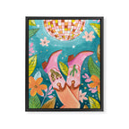Cowboy boots and disco ball Framed Canvas Print Gallery Image 6
