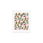 Cozy Village House Pattern Art Print Gallery Image 1