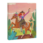 Cute cowgirl on a horse Canvas Print Gallery Image 8