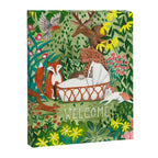 Cute green floral jungle Animals Baby Crib  Canvas Print Gallery Image 6