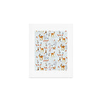 Cute woodland animals winter snow tree Art Print Gallery Image 1