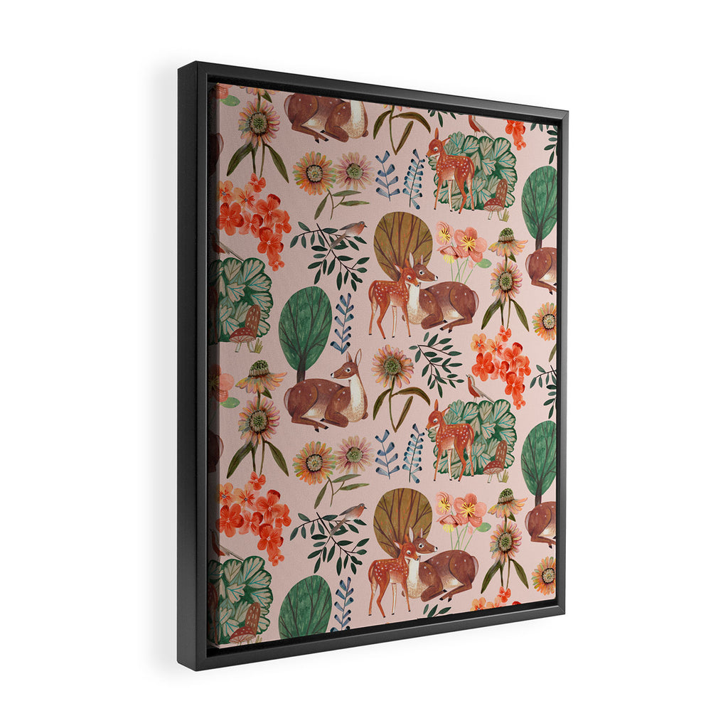 Deer pattern Framed Canvas Print Gallery Image 2
