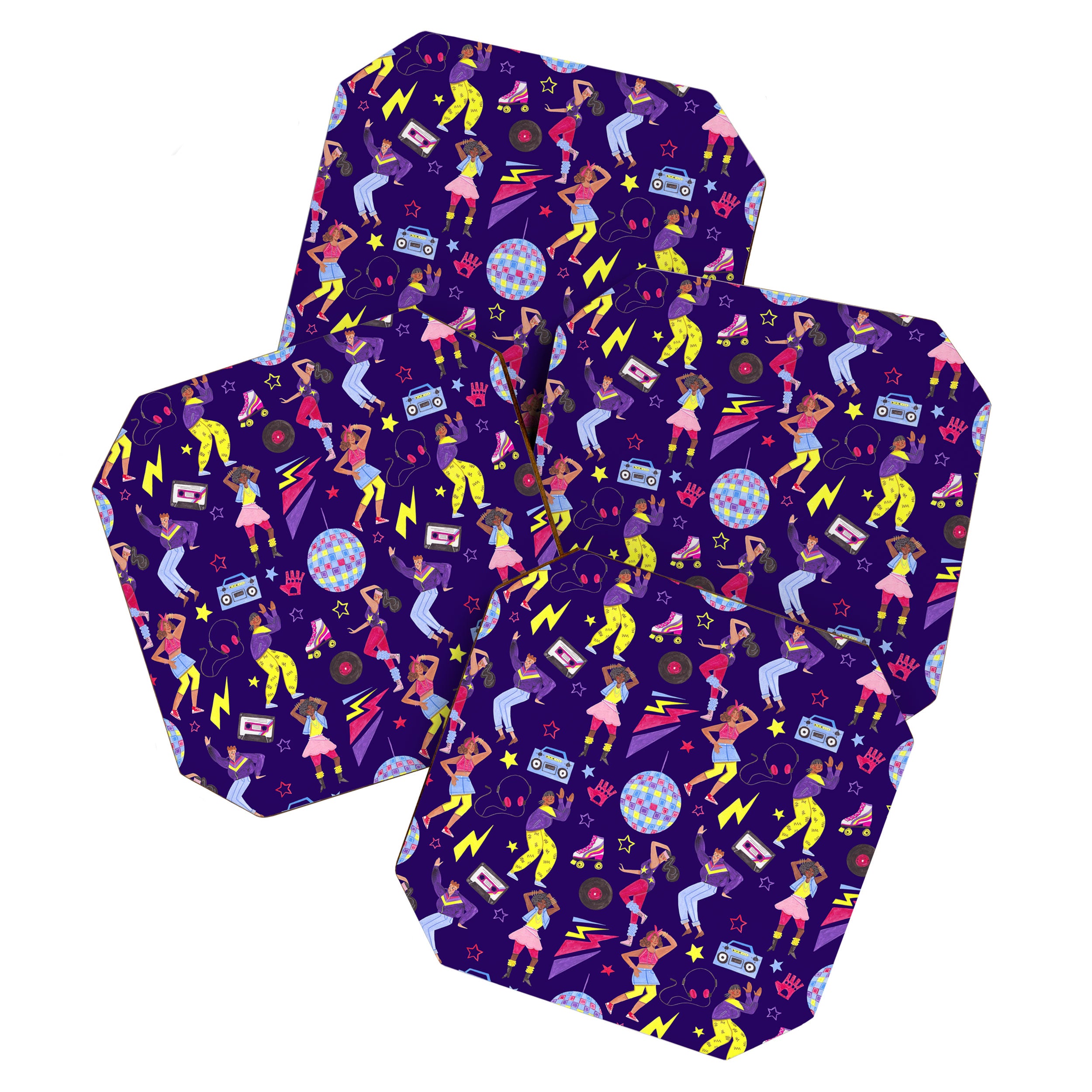 Disco people pattern Coaster Gallery Image 1