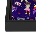Disco people pattern Framed Canvas Print Gallery Image 3