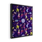 Disco people pattern Framed Canvas Print Gallery Image 2