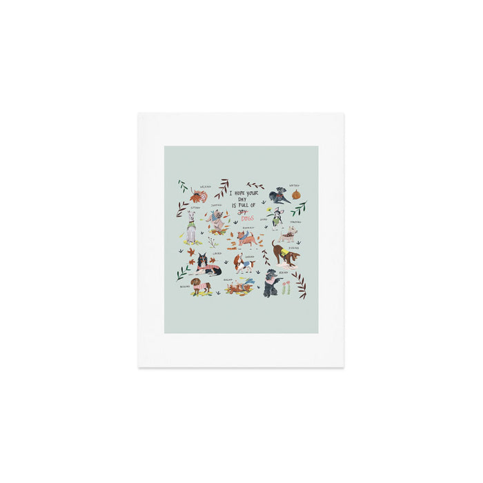Dog lover person cute dogs breed pattern Art Print Gallery Image 1