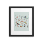 Dog lover person cute dogs breed pattern Framed Art Print Gallery Image 6