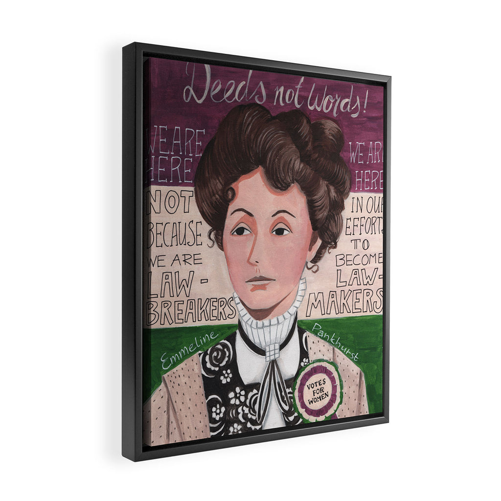 Emmeline Pankhurst portrait | votes for women  Framed Canvas Print Gallery Image 2