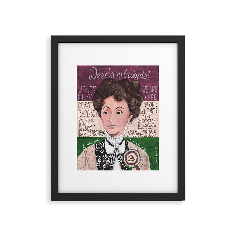 Emmeline Pankhurst portrait | votes for women  Framed Art Print Gallery Image 5