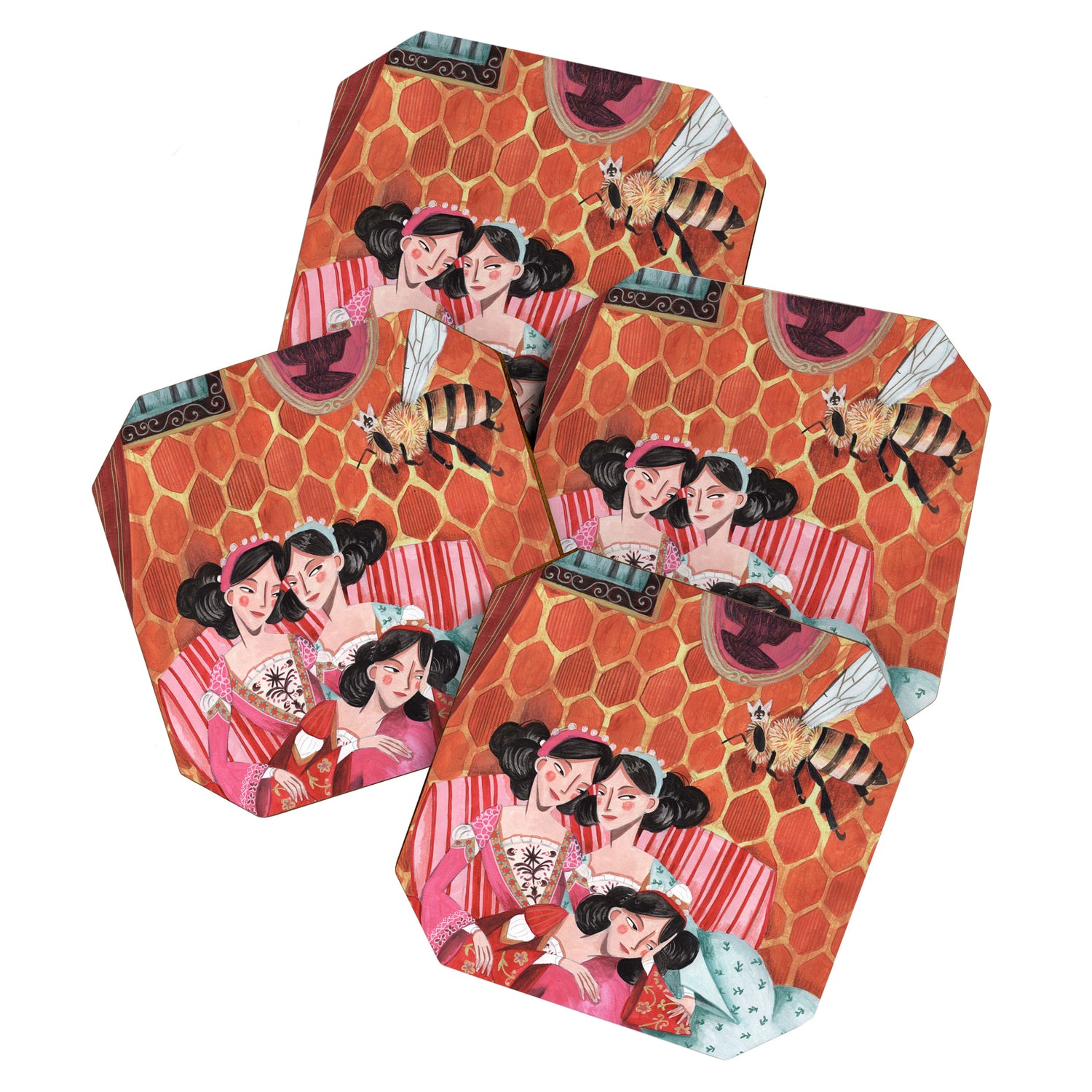 Fairytale Folktale insect The Queen Bee Coaster Gallery Image 1