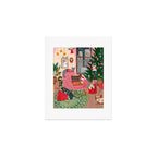 Festive retro Christmas cats modern traditional holiday Art Print Gallery Image 1