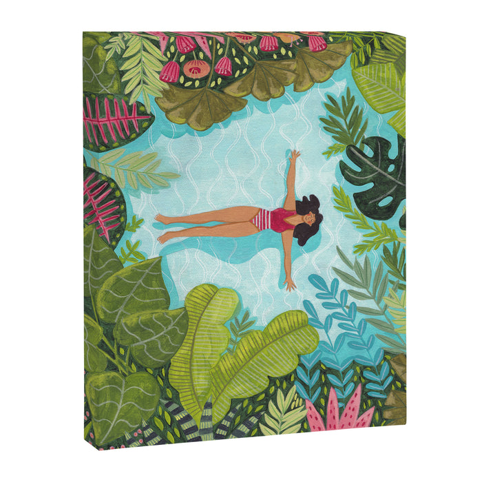 Floating in the sea in bright colours Canvas Print Gallery Image 1