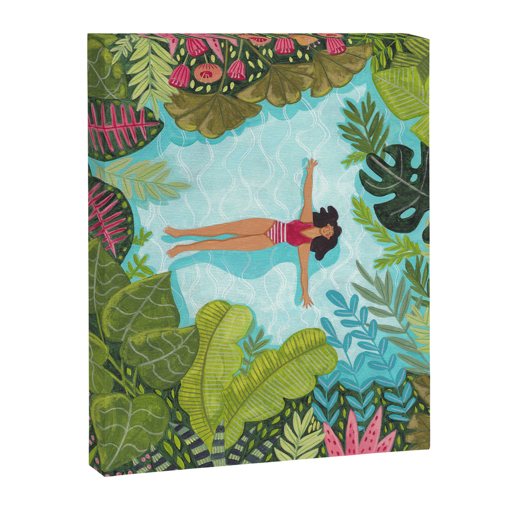 Floating in the sea in bright colours Canvas Print Gallery Image 6