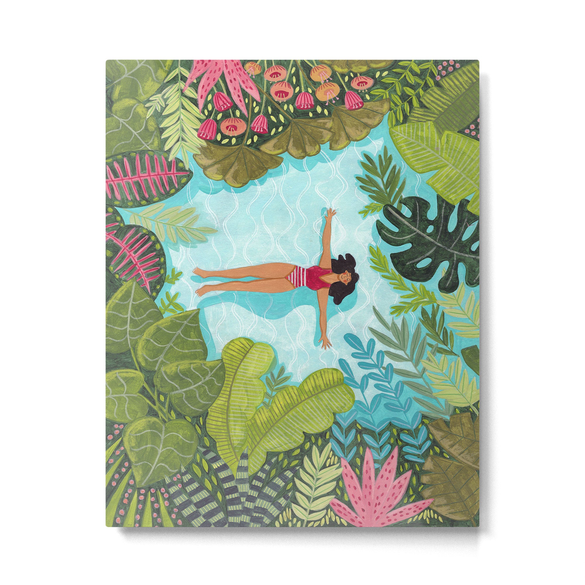 Floating in the sea in bright colours Metal Print Gallery Image 4