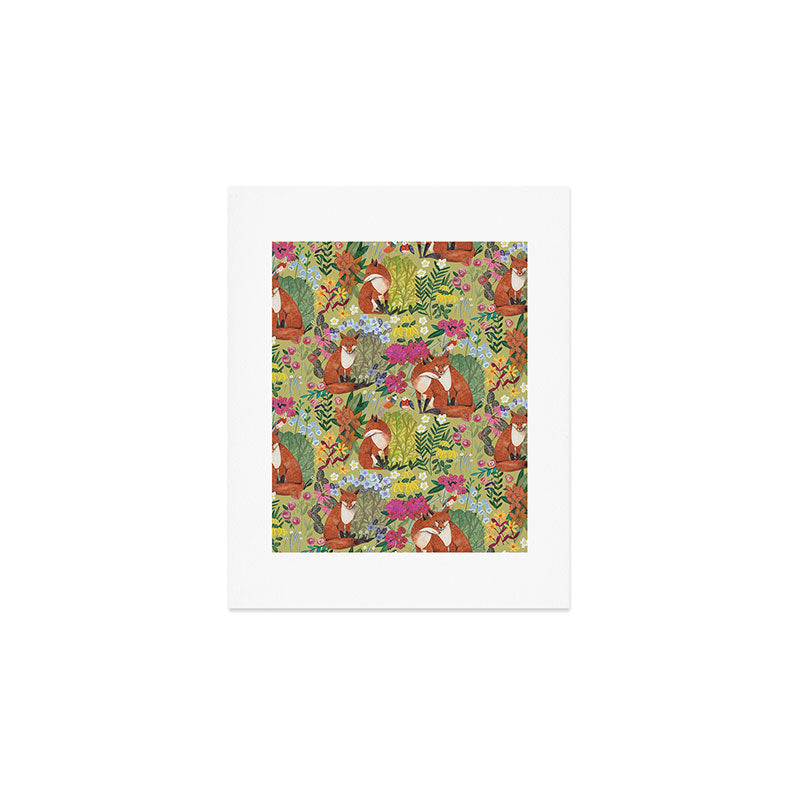 fox pattern Art Print Gallery Image 1