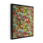 fox pattern Framed Canvas Print Gallery Image 2