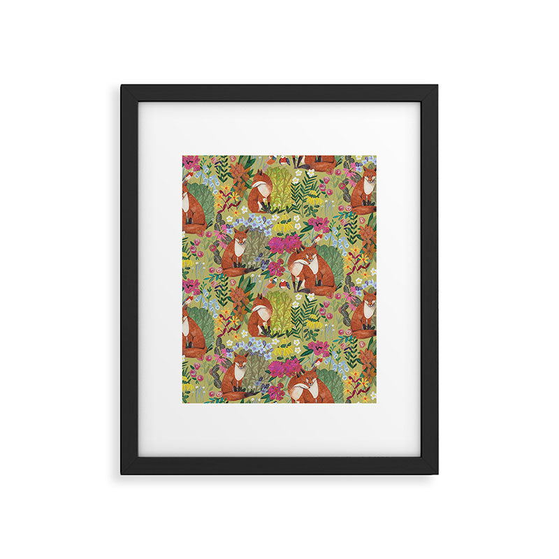 fox pattern Framed Art Print Gallery Image 6