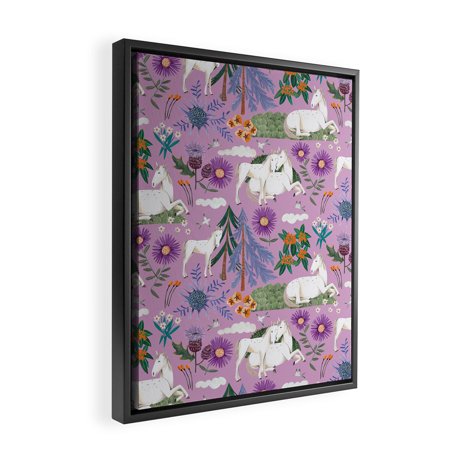 Horse pattern Framed Canvas Print Gallery Image 2