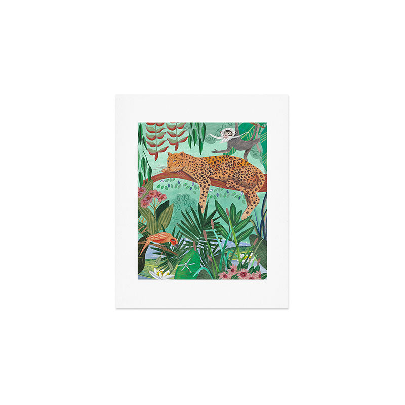 Leopard in the jungle Art Print Gallery Image 1