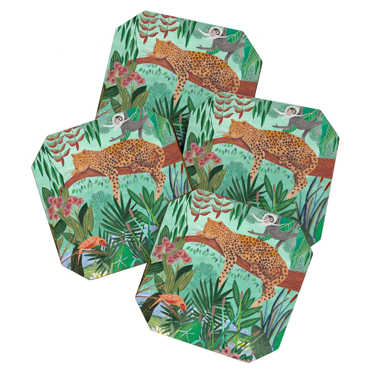 Leopard in the jungle Coaster Gallery Image 1
