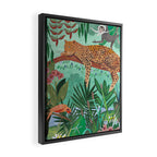 Leopard in the jungle Framed Canvas Print Gallery Image 2