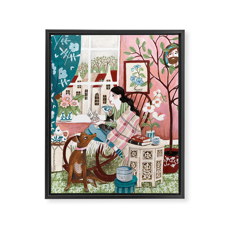 Love for reading Framed Canvas Print Gallery Image 6
