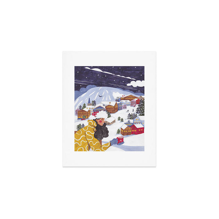 Modern woman in the Alps Art Print Gallery Image 1
