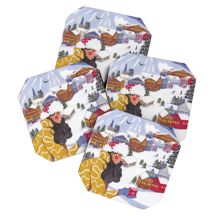 Modern woman in the Alps Coaster Gallery Image 1