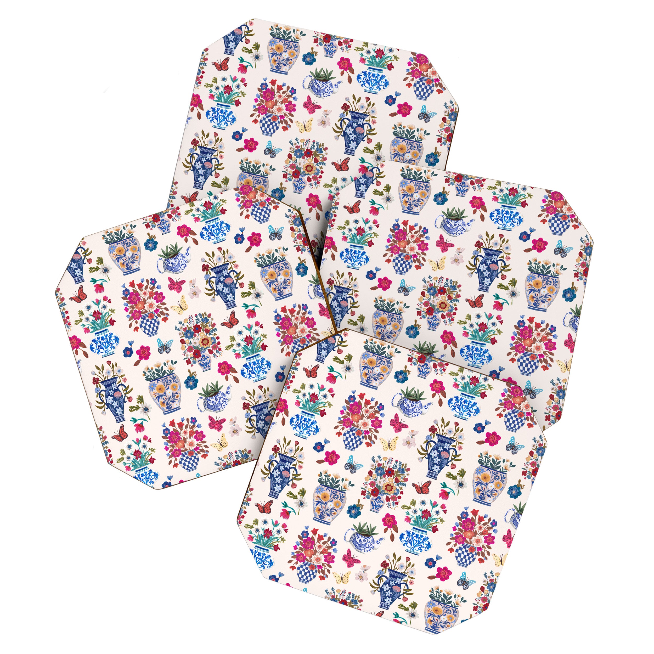 Nostalgic flower vases Coaster Gallery Image 1