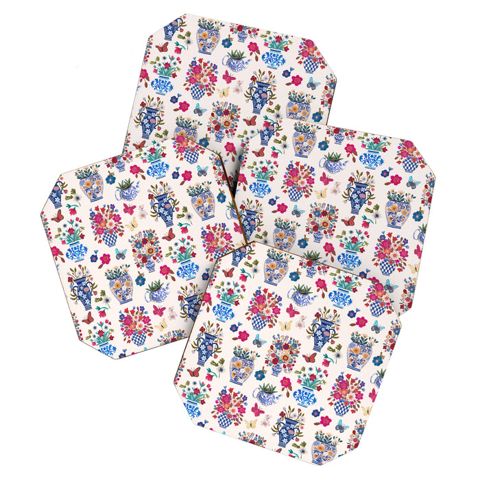 Nostalgic flower vases Coaster Gallery Image 1