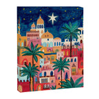 Oriental city under a starry sky in bright colours Canvas Print Gallery Image 8