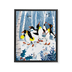 Penguin music festive holiday Framed Canvas Print Gallery Image 6