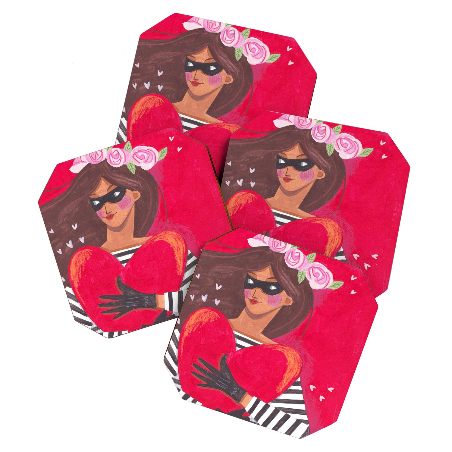 Portrait woman you stole my heart Coaster Gallery Image 1