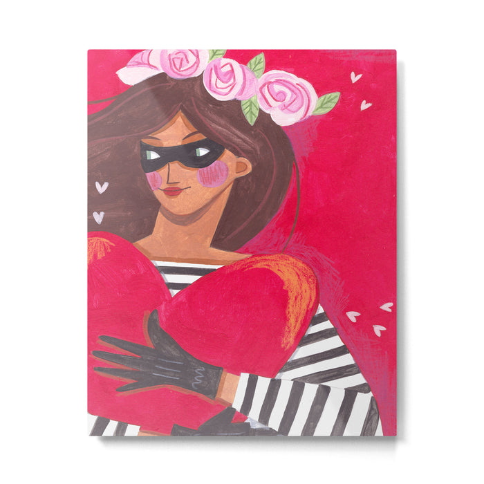 Portrait woman you stole my heart Metal Print Gallery Image 1