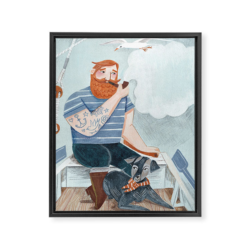 Skipper and Dog Framed Canvas Print Gallery Image 6