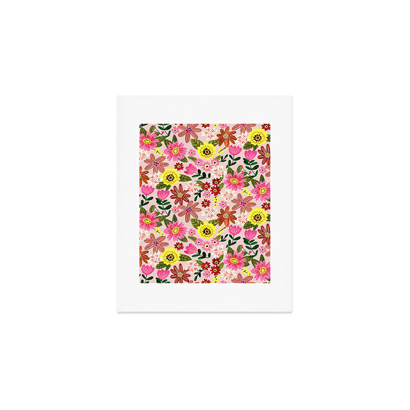 Spring flower pattern Art Print Gallery Image 1