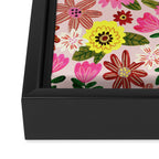 Spring flower pattern Framed Canvas Print Gallery Image 3