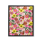Spring flower pattern Framed Canvas Print Gallery Image 8