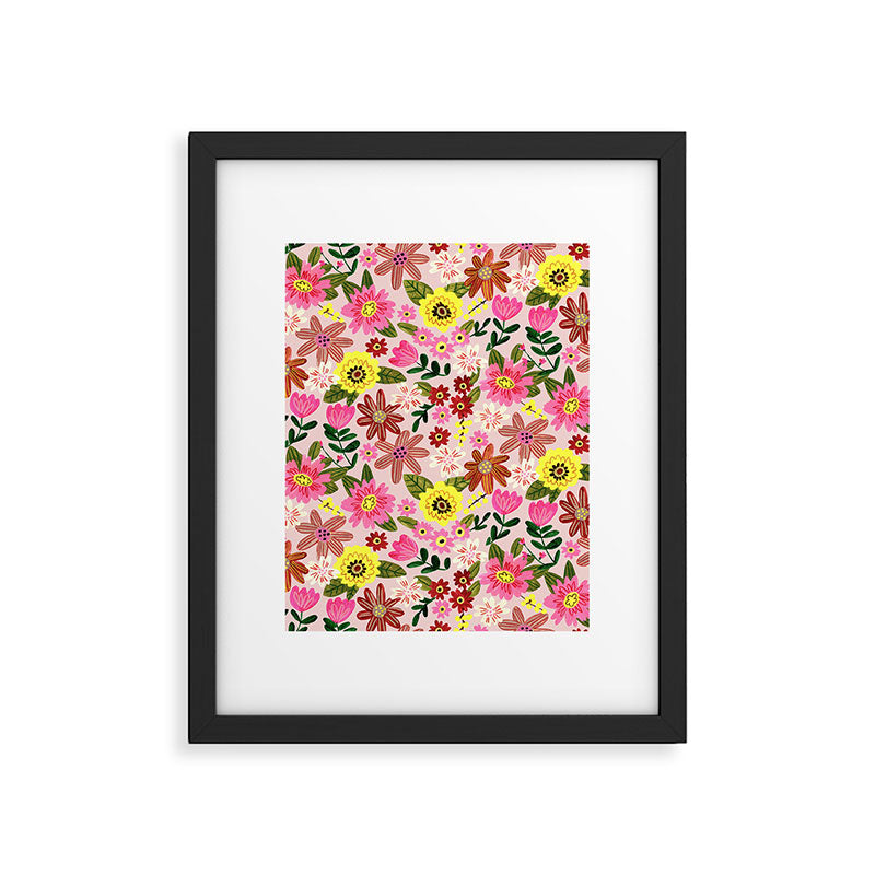 Spring flower pattern Framed Art Print Gallery Image 6