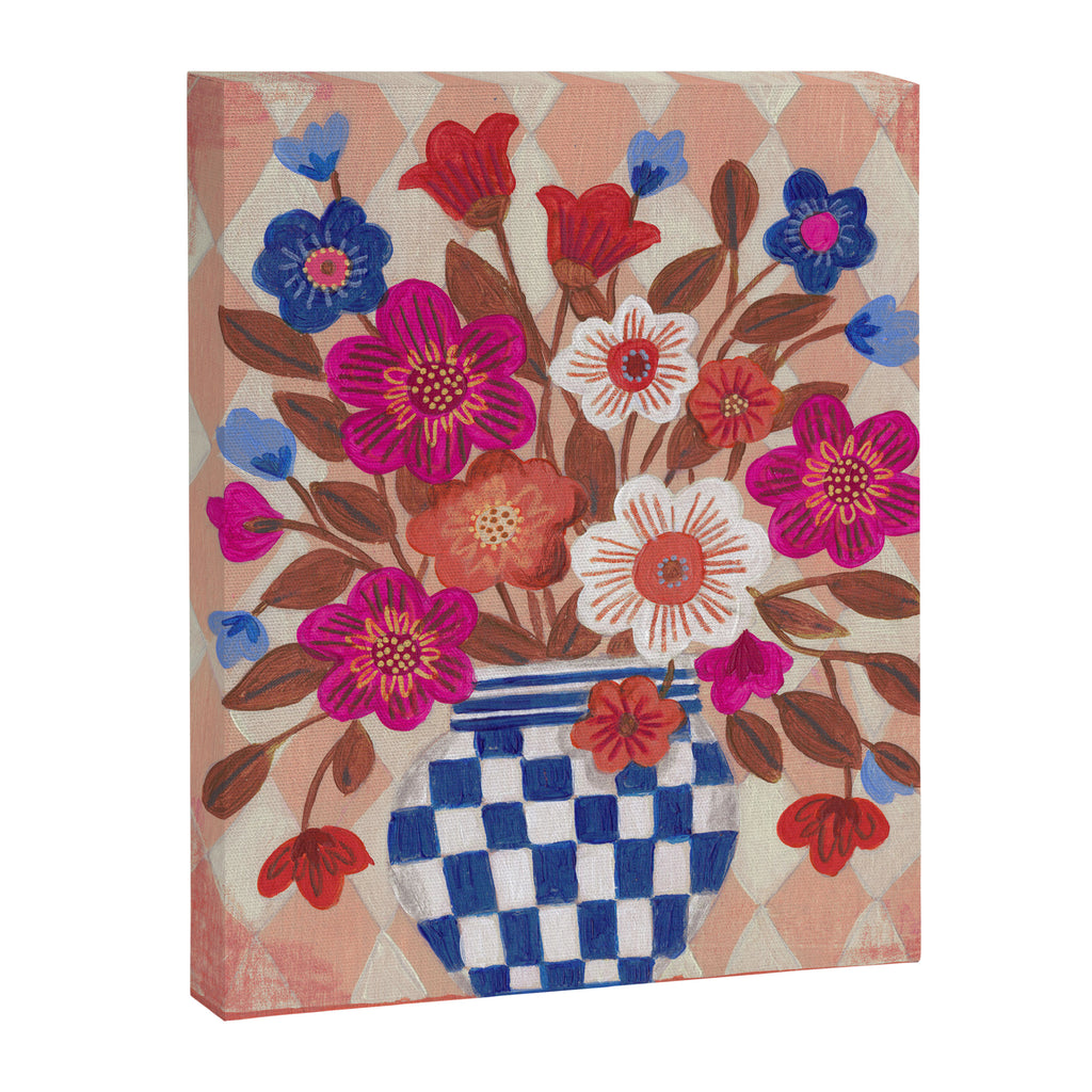 Still life Vase with Bouquet Bright colours Canvas Print Gallery Image 6