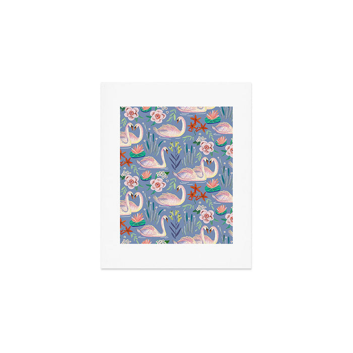 Swan Pattern Art Print Gallery Image 1