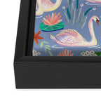 Swan Pattern Framed Canvas Print Gallery Image 3