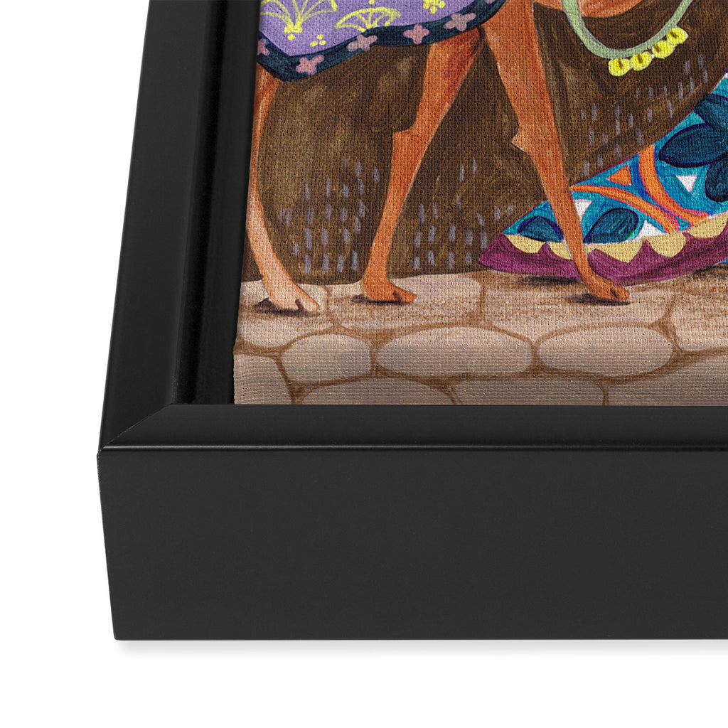 The three Wise Men in Bethlehem Framed Canvas Print Gallery Image 3