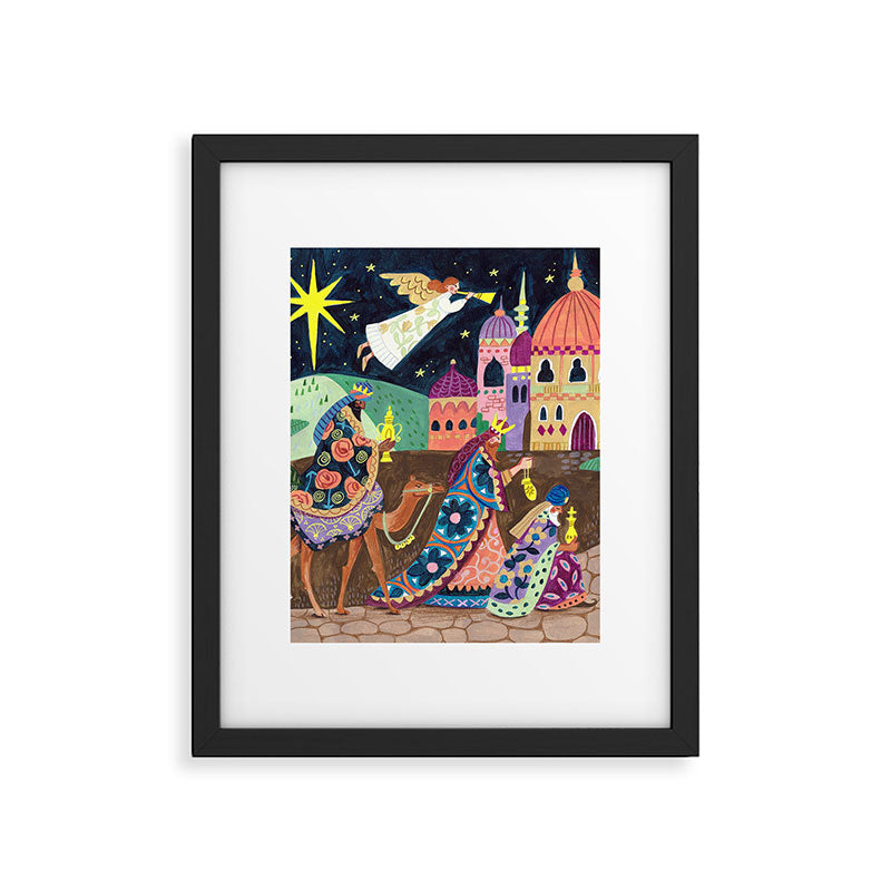 The three Wise Men in Bethlehem Framed Art Print Gallery Image 4