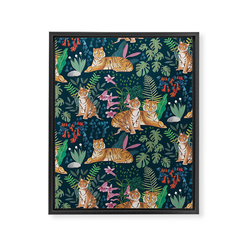 Tiger pattern Framed Canvas Print Gallery Image 8