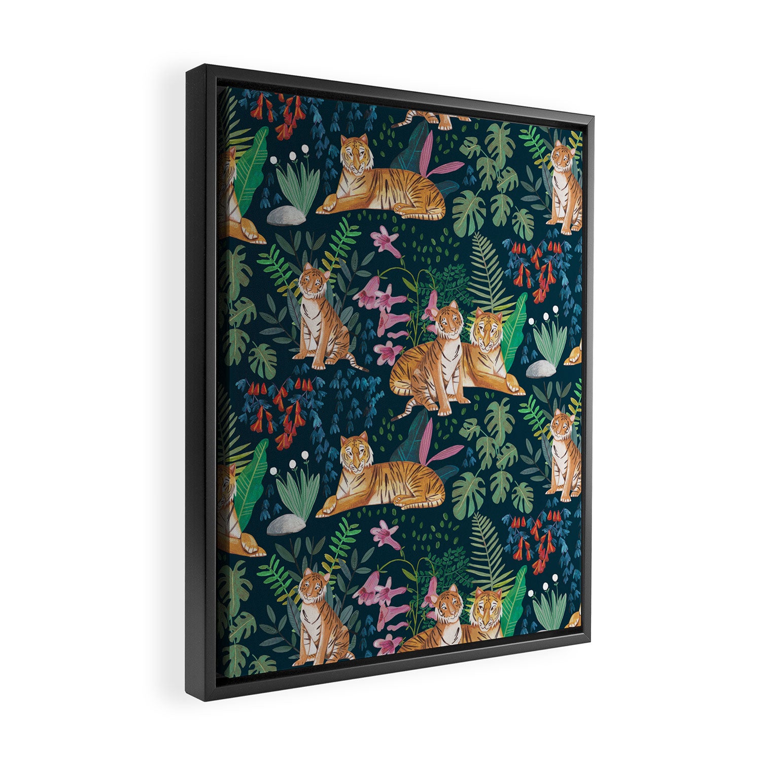 Tiger pattern Framed Canvas Print Gallery Image 2